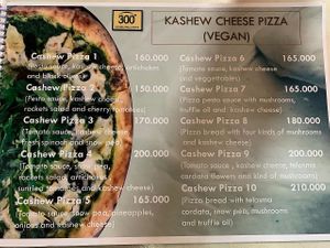 Vegan menu at 365 Degrees Pizzeria in Thao Dien