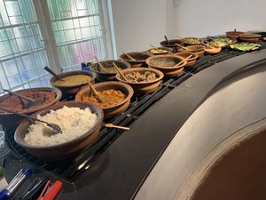 Selection of dishes  at Ranbath in Colombo