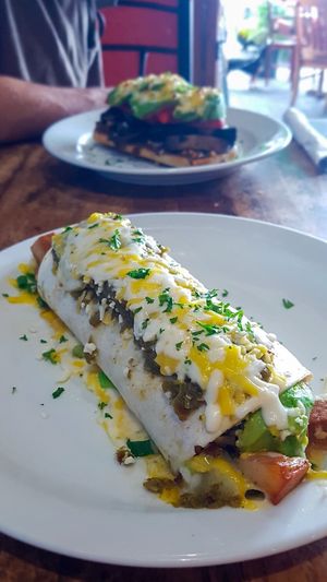 Brekkie Burrito with Tofu at The Lillipad Cafe in Cairns