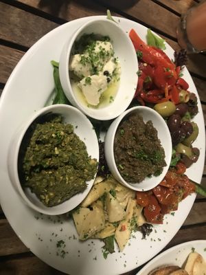 Vegan platter  at The Lillipad Cafe in Cairns
