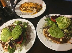 veggie photos and Mexican vegan Burrito at The Lillipad Cafe in Cairns