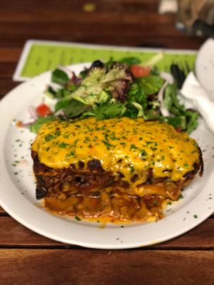 Vegan lasagne- divine!! at The Lillipad Cafe in Cairns