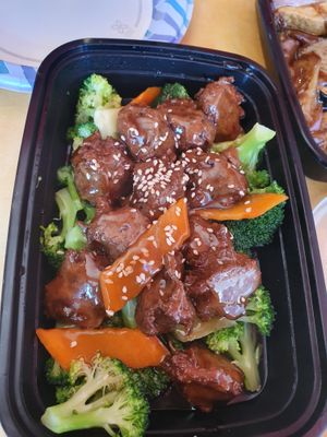  Vegan Braised Spare Ribs with Broccoli.  at Enjoy Vegetarian Restaurant - Sunset District in San Francisco