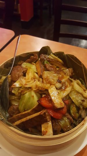 Twice cooked pork at Enjoy Vegetarian Restaurant - Sunset District in San Francisco