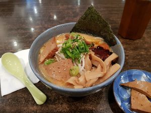 Classic ramen with extra veg at Taro's Vegan Ramen in Brisbane