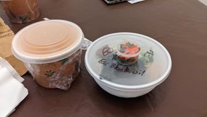 Take away containers - super sturdy at Taro's Ramen in Ascot