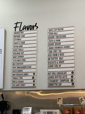 8 vegan flavors  at Loblolly Creamery in Little Rock