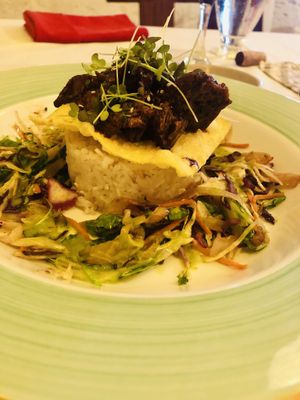 Fried mock duck at Naru in Bridgetown