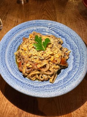 Walnut pasta   at te Seba in Glasgow