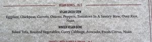 vegan menu options at grow fresh local food in Macon