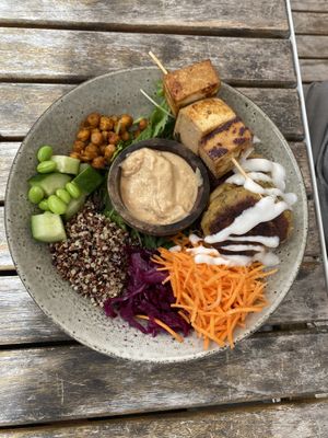 Protein (or vege) bowl at Gratitude in Tauranga