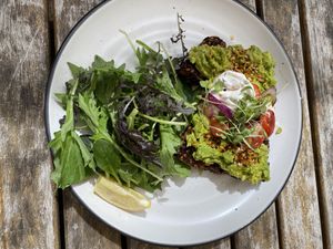 Avo on toast  at Gratitude in Tauranga