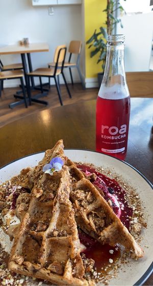 Winter waffles yumm   at Gratitude in Tauranga