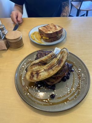 French toast and vegetable toastie   at Gratitude in Tauranga