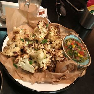 Coliflower at Cafe Alma in Tel Aviv