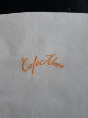 Waiting for Vegan pita lunch ... at Cafe Alma in Tel Aviv