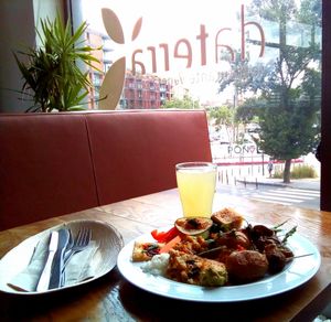 Window view at DaTerra in Aveiro