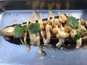 Vegan eggplant   at Kunsthauscafé in Graz