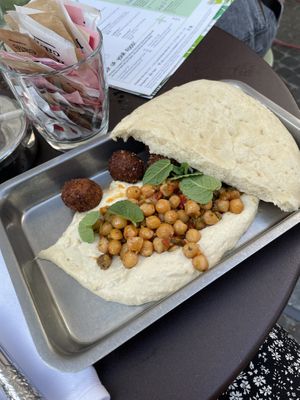 Hummus dip  at Kunsthauscafé in Graz