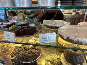 2 vegan cakes   at Kunsthauscafé in Graz