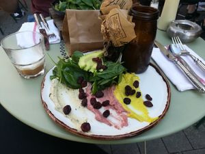 Del Prado breakfast at Kunsthauscafé in Graz