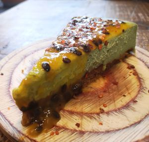 Matcha cake at Honest Greens - Plaça Catalunya in Barcelona