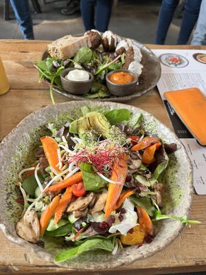 Sordid salad and falafel plate  at Honest Greens - Plaça Catalunya in Barcelona