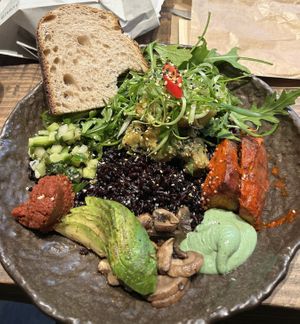 Wild Mediterranean Garden Bowl   at Honest Greens - Plaça Catalunya in Barcelona