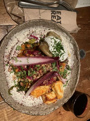 Warm halloumi bowl  at Honest Greens - Plaça Catalunya in Barcelona