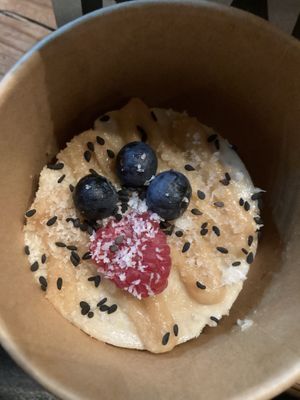 Miso macadamia cheesecake  at Honest Greens - Plaça Catalunya in Barcelona