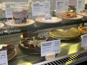 Lots of raw vegan dessert options  at Honest Greens - Plaça Catalunya in Barcelona
