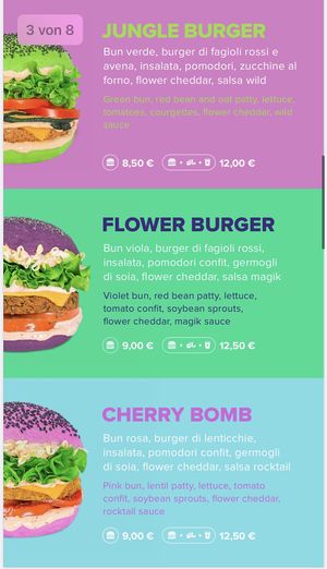 Menu #3 at Flower Burger in Verona