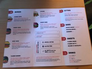 menu  at Flower Burger in Verona