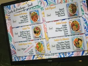 Spring summer menu (changes everyday. I love the Thai and the Lebanese Salads. In cold days i enjoy the Dahl) at Florian in Paris