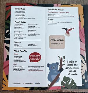 Drinks Menu  at Mr NonNo in Rotterdam