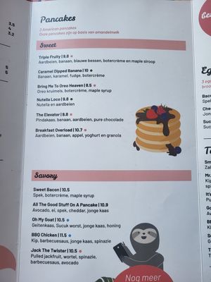 Pink is vegan, green is vegetarian at Mr NonNo in Rotterdam