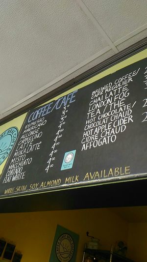 Drinks with soy or almond milk at Clementine Cafe and Deli in Moncton