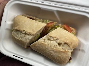 Tempeh ciabatta at VGN Boulevard in Stourbridge