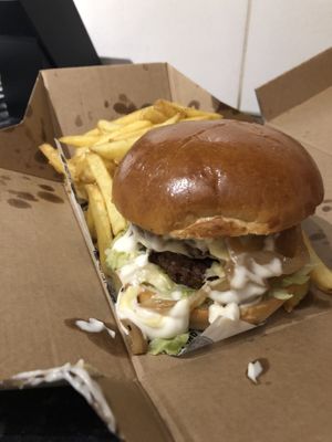 Royale with Cheeze and Extra Pattie with Skin on Fries  at VGN Boulevard in Stourbridge