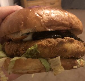 Original Chic’n Fillet Burger  at VGN Boulevard in Stourbridge