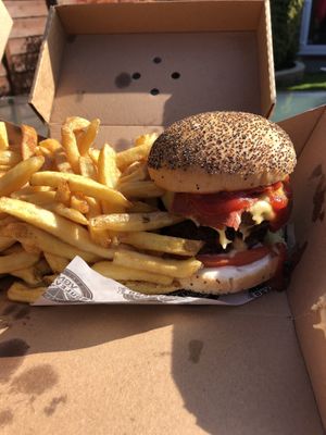 Royale with Cheeze and Skin on Fries  at VGN Boulevard in Stourbridge