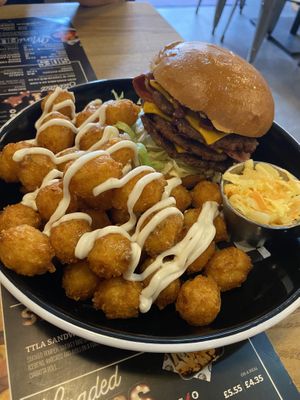 Tennessee Burger with Garlic Tater Tots   at VGN Boulevard in Stourbridge