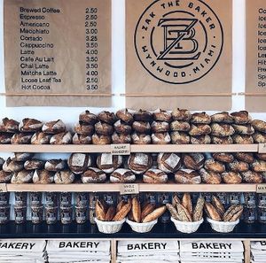 all breads are vegan. All coffees can be made with non-dairy milk.  at Zak the Baker in Miami