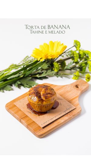 Torta de Banana, Tahine e Mel at Purana in Sao Paulo