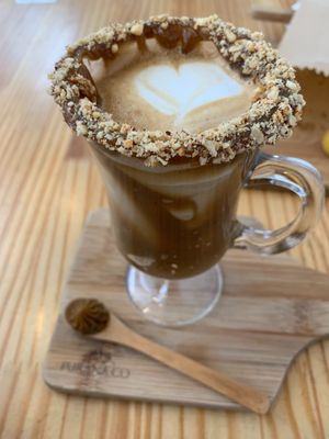 Latte de doce de leite at Purana in Sao Paulo