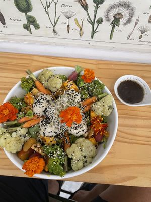 Purana super salad with tofu, tofu cream, and a whole lot of veggies!  at Purana in Sao Paulo