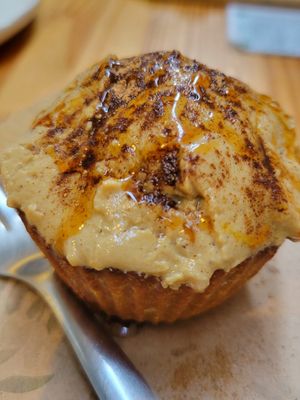 Banana cake / pie... Yummy! at Purana in Sao Paulo