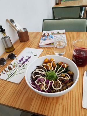 Super delicious!! A lot of different flavours and beautifully decorated. I love to discover vegan places around the world and this is definitely in my top ten :) at Purana in Sao Paulo