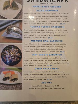 Menu as of 12/23/24 at Little Owl Cafe in Fairbanks