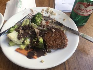 Already started tucking in. The food was very tasty. at Delírio Tropical - Rua Garcia d'Avila in Rio De Janeiro